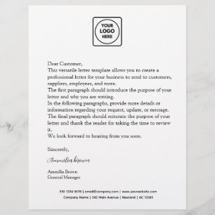 Papel Timbrado Logotipo de Assinatura Minimalista Moderna para Ne