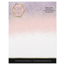 Logotipo de branding com brilho Ombre Rosa Roxo