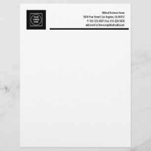 Papel Timbrado Logotipo de carta profissional moderno para negóci