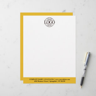 Papel Timbrado Logotipo de Empresa de Negócios Personalizados Mod