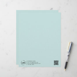 Papel Timbrado Logotipo de empresa moderno QR Código leve Turques