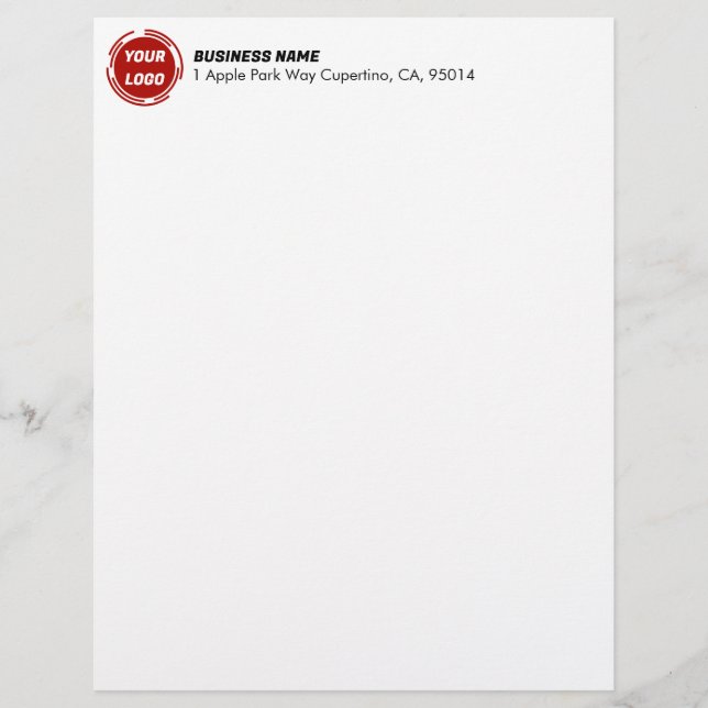Papel Timbrado Logotipo de empresa PERSONALIZADO (Frente)