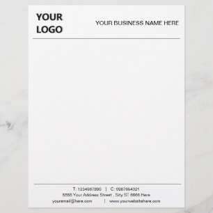 Papel Timbrado Logotipo de empresa personalizado Informações sobr