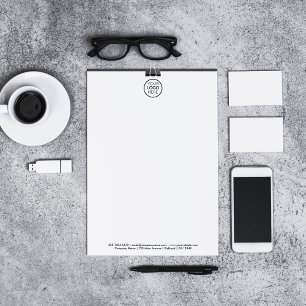 Papel Timbrado Logotipo de empresa personalizado minimalista
