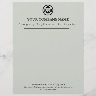 Papel Timbrado Logotipo de Empresa Profissional Cinza Corporativo