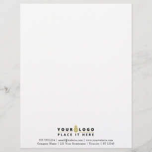 Papel Timbrado Logotipo de empresa profissional minimalista moder