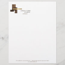 Logotipo de Madeira de Arquiteto Moderno