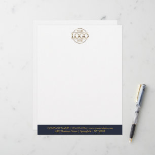 Papel Timbrado Logotipo de Marca de Empresa Personalizada Moderna