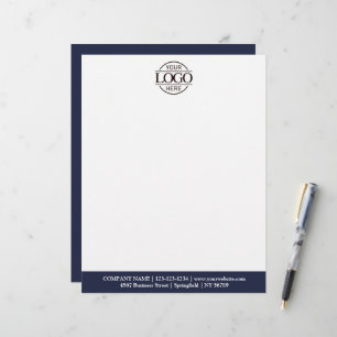 Papel Timbrado Logotipo de Marca de Empresa Personalizada Moderna