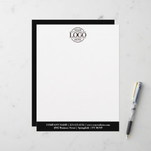 Papel Timbrado Logotipo de Marca de Empresa Personalizada Moderna