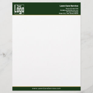 Papel Timbrado Logotipo de Negócio Simples Verde Escuro