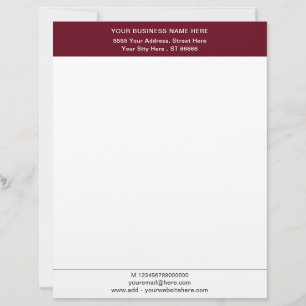 Papel Timbrado Logotipo de Negócios Personalizado Endereço Cabeça