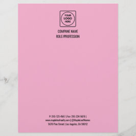 Papel Timbrado Logotipo de Texto Personalizado Minimalista Profis