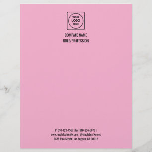 Papel Timbrado Logotipo de Texto Personalizado Minimalista Profis