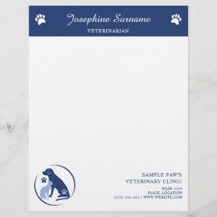 Papel Timbrado Logotipo de Veterinário Clínica Veterinária Cachor