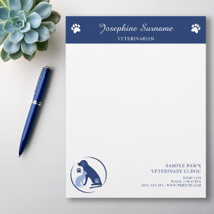 Papel Timbrado Logotipo de Veterinário Clínica Veterinária Cachor
