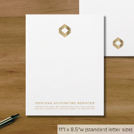 Papel Timbrado Logotipo Dourado do Diamante na moda Luxury