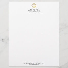 Papel Timbrado Logotipo Dourado do Moderno Clover Boutique
