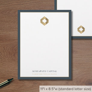 Papel Timbrado Logotipo Dourado elegante