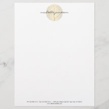 Logotipo Dourado Elegante em branco