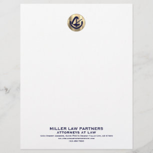 Papel Timbrado Logotipo Dourado Letterhead Letterhead