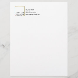 Papel Timbrado Logotipo Dourado preto e preto profissional