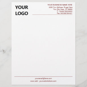 Papel Timbrado Logotipo e letterhead do escritório para as suas 
