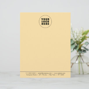 Papel Timbrado Logotipo e texto personalizados minimalistas simpl