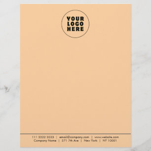 Papel Timbrado Logotipo e texto personalizados minimalistas simpl