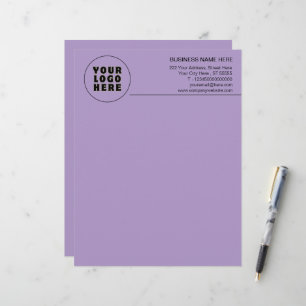 Papel Timbrado Logotipo e texto personalizados minimalistas simpl