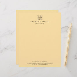 Papel Timbrado Logotipo e texto personalizados minimalistas simpl