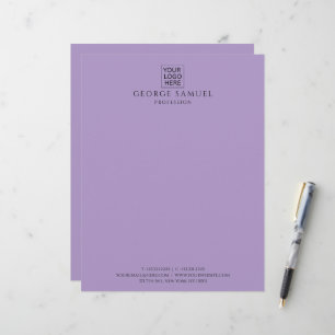 Papel Timbrado Logotipo e texto personalizados minimalistas simpl