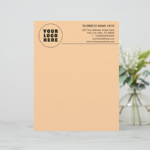 Papel Timbrado Logotipo e texto personalizados minimalistas simpl