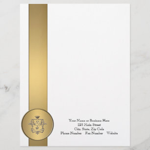 Papel Timbrado Logotipo elegante timbrado de ouro comercial