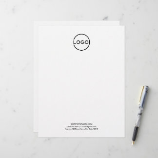 Papel Timbrado Logotipo Empresarial Personalizado com Texto Perso