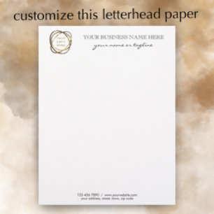 Papel Timbrado Logotipo Empresarial Personalizado Moderno e Elega