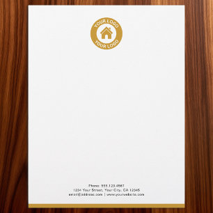 Papel Timbrado Logotipo Empresarial Personalizado Preto e Branco