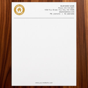 Papel Timbrado Logotipo Empresarial Personalizado Preto e Branco