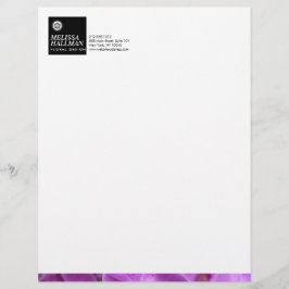 Papel Timbrado Logotipo Floral Luxo Minimalista com Orquídeas Rox