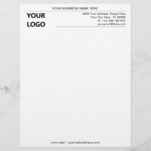Papel Timbrado Logotipo Letterhead Profissional Personalizado End