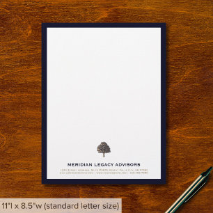 Papel Timbrado Logotipo Letterhead sofisticado de Árvore