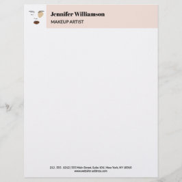 Papel Timbrado Logotipo minimalista de beleza da face boho person