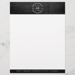 Papel Timbrado LOGOTIPO MONOGRAMA HIP & EDGY com SETA em MADEIRA