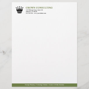 Papel Timbrado Logotipo personalizado de faixa verde executivo pr