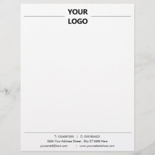 Papel Timbrado Logotipo personalizado do escritório comercial com