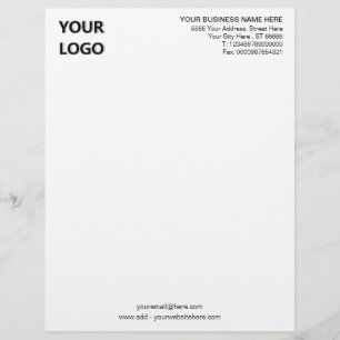 Papel Timbrado Logotipo personalizado do escritório comercial com