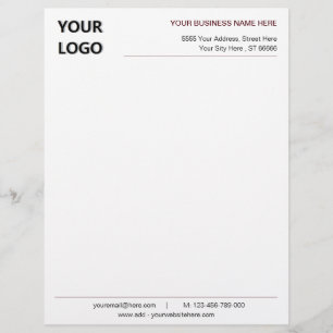 Papel Timbrado Logotipo personalizado e Modelo timbrado para empr