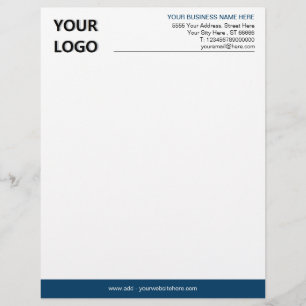 Papel Timbrado Logotipo personalizado Endereço comercial Office L