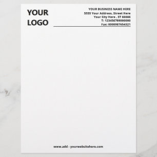 Papel Timbrado Logotipo Personalizado Escritório Comercial Simple