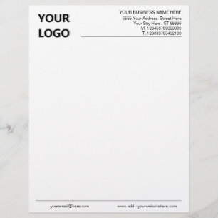 Papel Timbrado Logotipo personalizado Escritório de endereço come